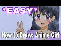 How to draw anime girl  easy step by step  drawing tutorials for beginners