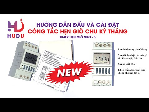 Video Công tắc hẹn giờ tự động. Cài chu kỳ tháng NKG-5 |... - youtube