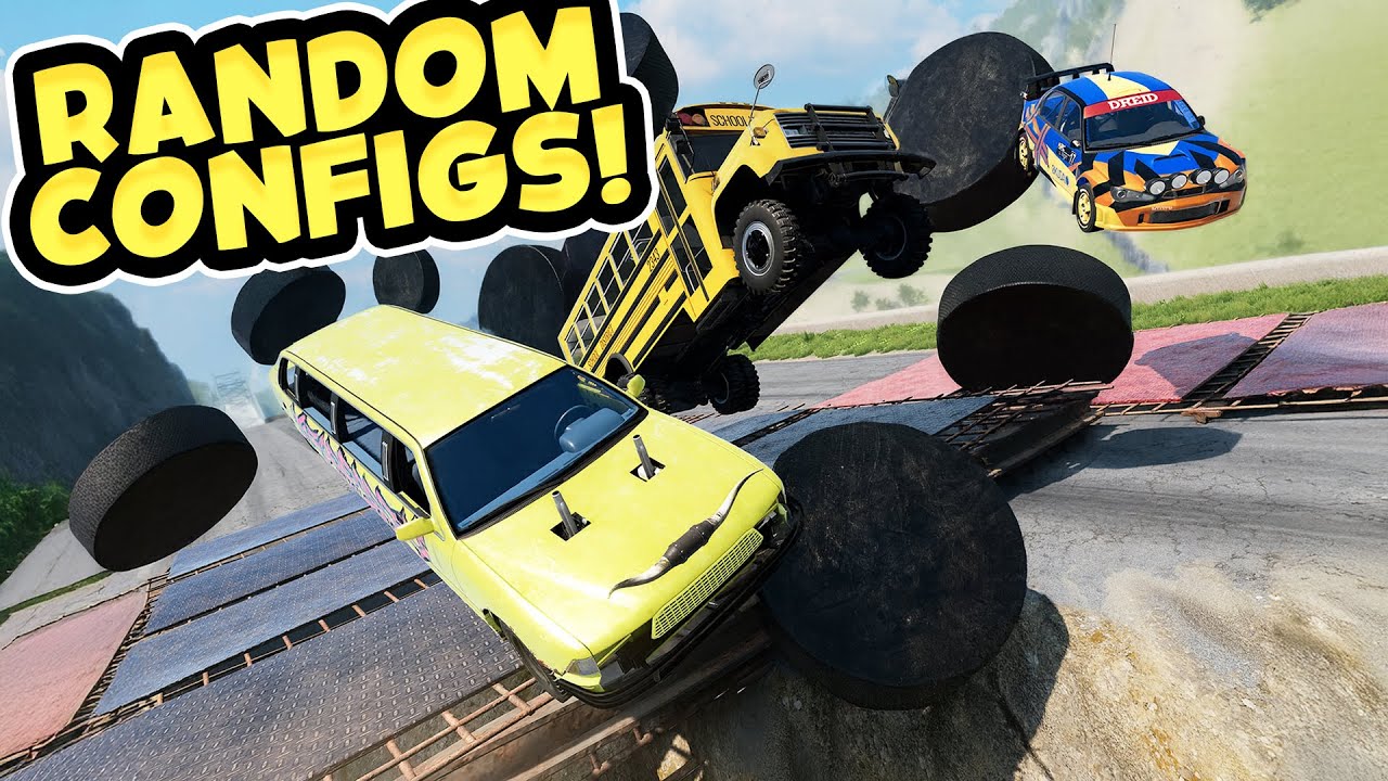 Random Config Racing On The FASTEST, STEEPEST Hill In BeamNG Drive! Puck AVALANCHE Survival!