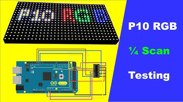 Testing P10 RGB LED Panel with Arduino Mega |  16x32 led matrix arduino code | P10 rgb 1/4 scan