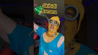 Skibidi Banana 😅 Brain Rot Minion Cosplay / Ft. Spidergirl #shorts #comedy #memes #despicableme