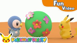 Pikachu, Piplup and the Playful Clay! | Pokémon Fun Video | Pokémon Kids TV​