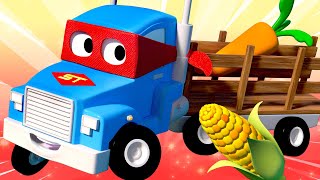 Carl Si Truk Super    Kereta Gerobak   Truk Kartun Untuk Anakanak Indonesian Cartoons For Kids
