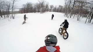 World's First Fat Bike Resort officially allowed to ride with Skiers & Snowboarders Spirit Mountain