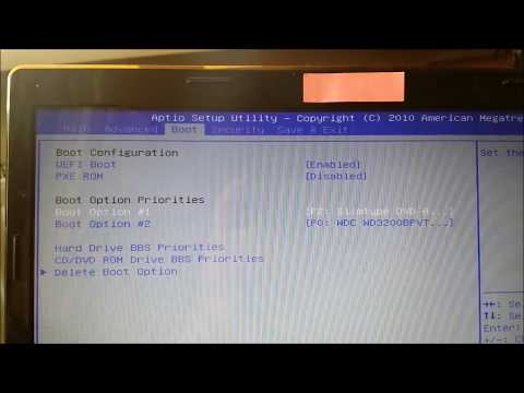 SET BIOS to boot from CD optical drive, booting dvd PC PL