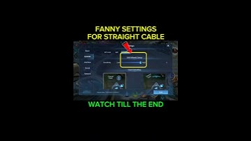 FANNY SETTINGS FOR STRAIGHT CABLE #mlbb #mobilelegends #fanny #mlbbxnaruto