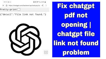 Chatgpt pdf niet openen oplossen | Chatgpt-bestandslink niet gevonden probleem