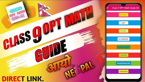 class 9 OPT Math Guide book 2081 || opt math guide || new course 2081 opt math guide || opt math