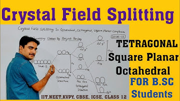 Square Planar, Tetragonal Crystal Field Splitting In Coordination chemistry|lecture-16|Class12,B.Sc|