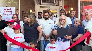 Chatham Borough Mayor Carolyn Dempsey makes remarks at opening