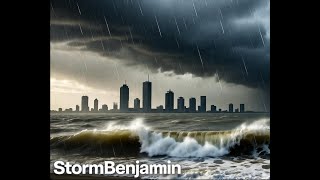 Live: Storm Benjamin Slams into Rotterdam – Real-Time Footage from the Heart of the Netherlands!