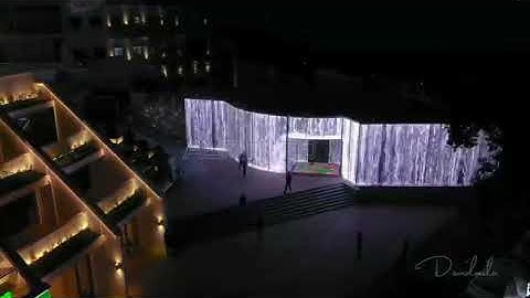 Large-scale creative transparent LED display project for glass building