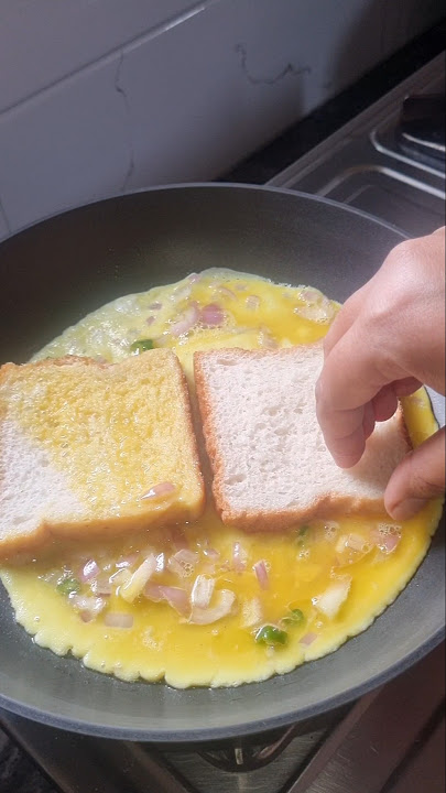 easy bread omelette #shorts #egg
