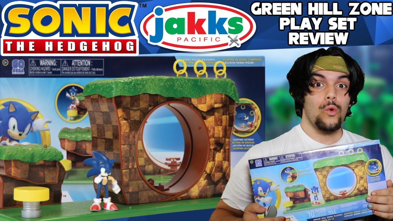  Sonic The Hedgehog Green Hill Zone Playset with 2.5 Sonic  Action Figure : Toys & Games