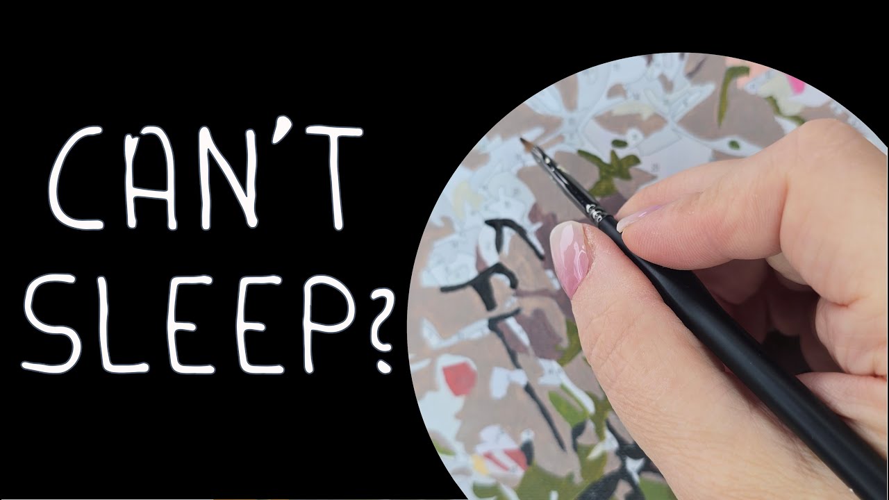 Can’t Sleep? Quiet Painting ASMR 🌙 | No Talking | Flowers • Part 4