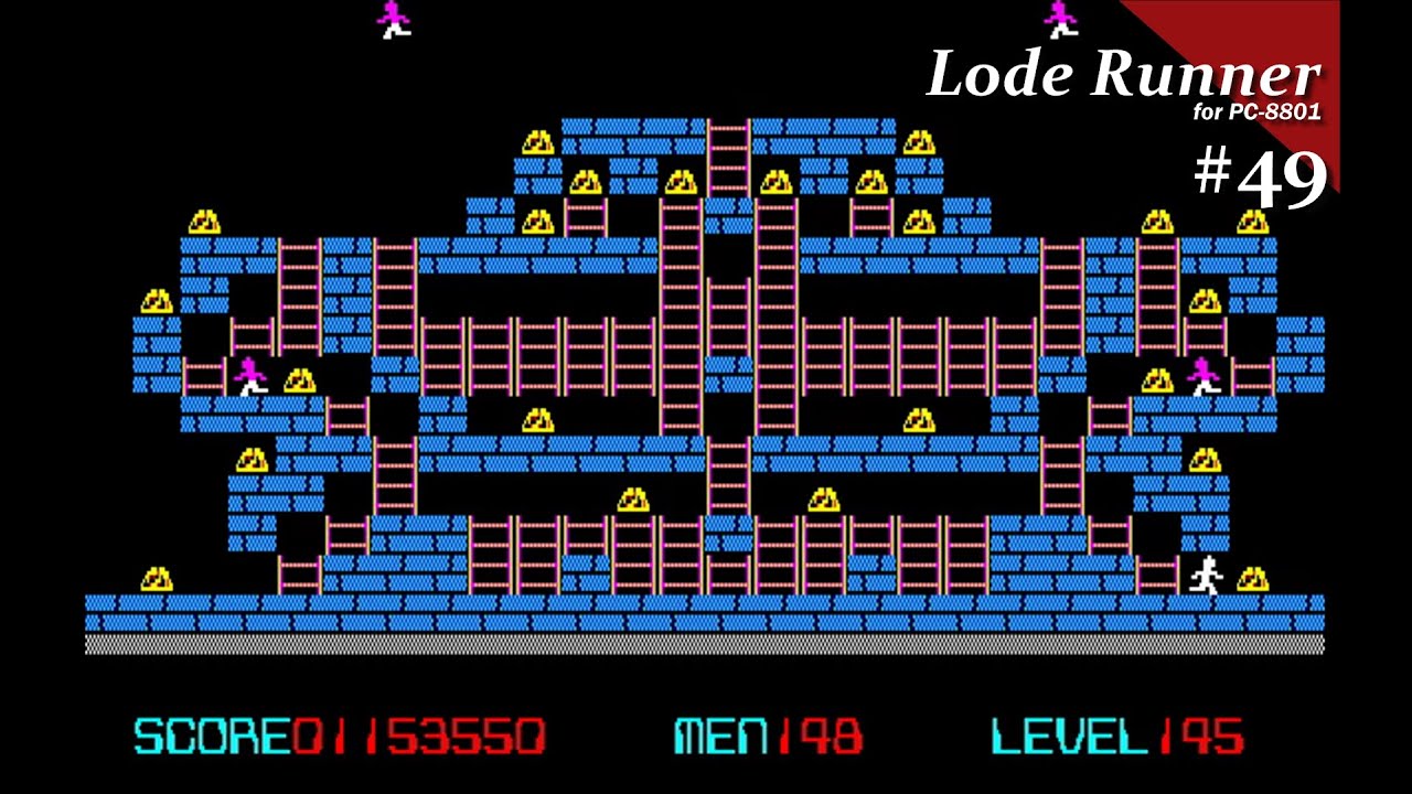 Play】PC-8801 Lode Runner（ロードランナー） #49 レトロゲーム - YouTube