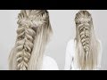 Half-up Half-down Hairstyle | Fishtail into Pull Through Braid