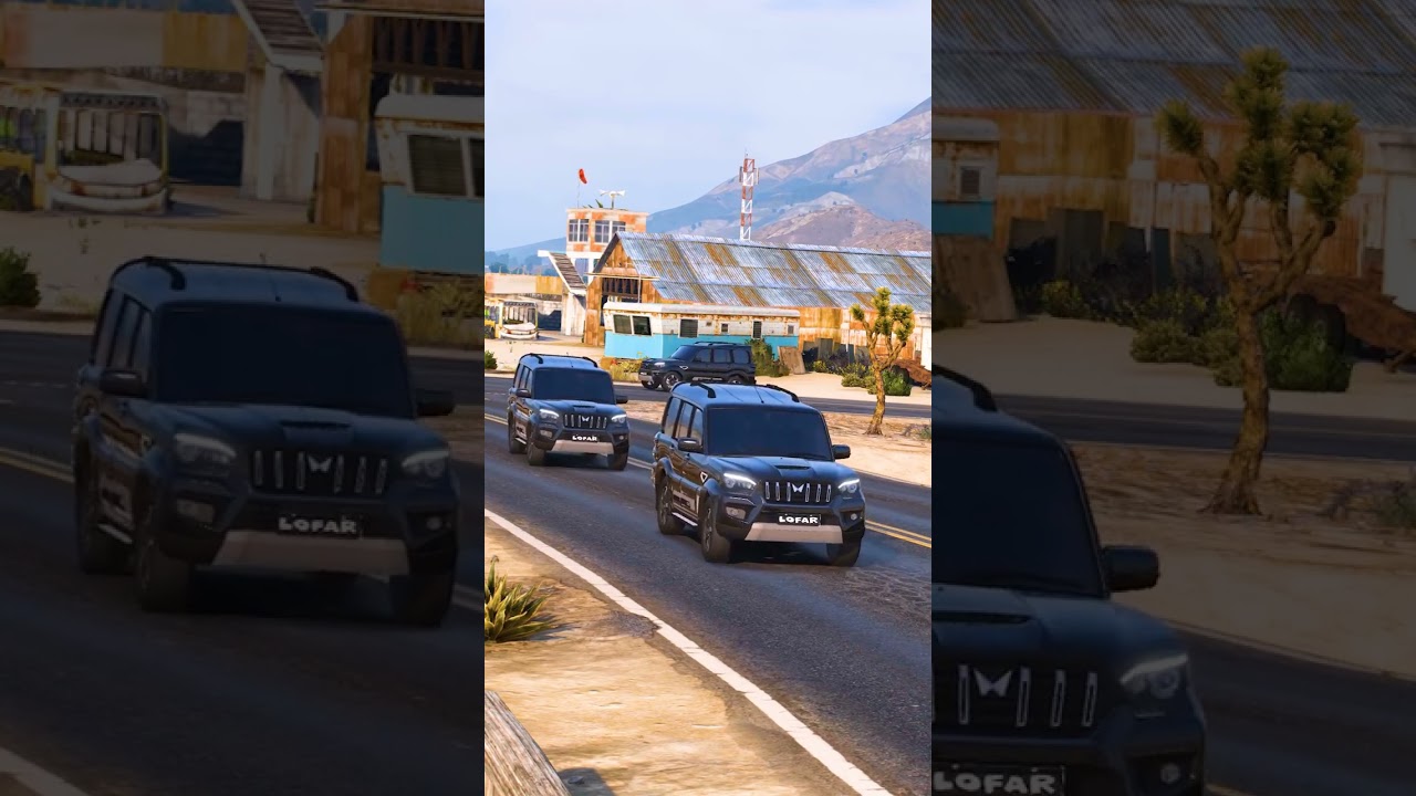 Mahindra Scorpio black colour full modified GTA 5 Indian game 🤟#gta5 # ...