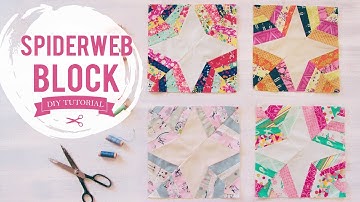 Quilt Block Tutorial: How to Make a Spiderweb Block