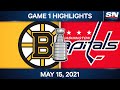 NHL Game Highlights | Bruins vs. Capitals, Game 1 – May 15, 2021