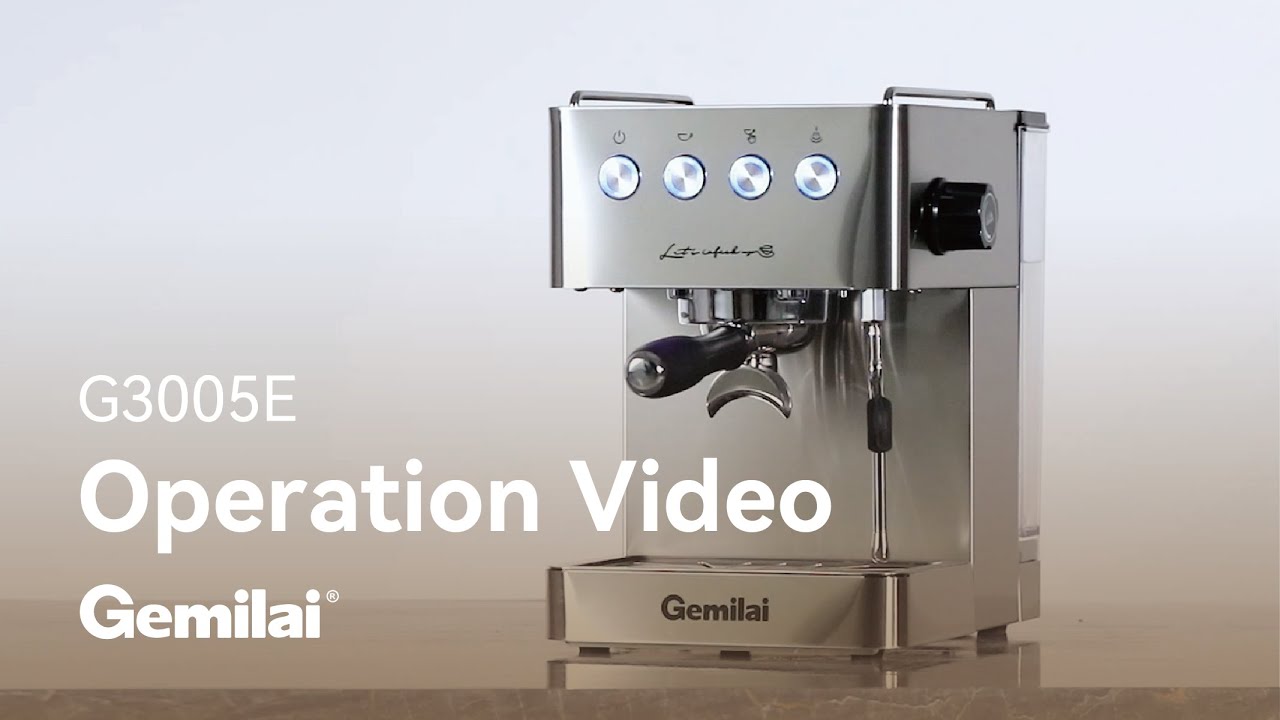 G3005E Espresso Machine｜Unboxing & Setup｜Gemilai - YouTube