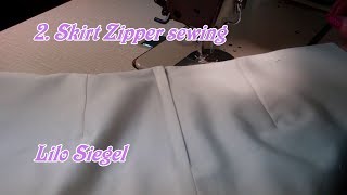2. Skirt  oneside Zipper sewing with lining - Lilo Siegel