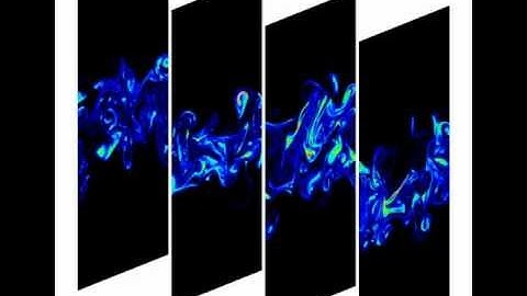 DNS of soot formation in a turbulent non-premixed ethylene jet flame--4 planes
