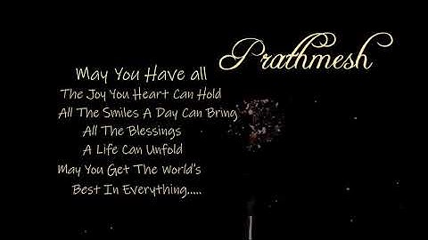 Prathmesh  Name Meaning With Birthday Message