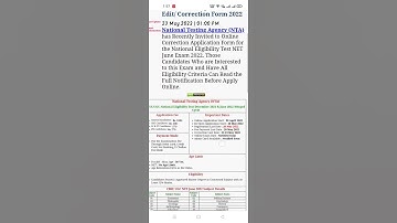 NTA UGC NET JRF Online Correction Form 2022  ||ugc net jrf correction form 2022|| #shorts #nta