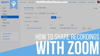 How to Share Recorded Zoom Videos