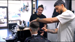 Beginner Barber First Time Cutting a Kids Hair - Mid Drop Fade Combover