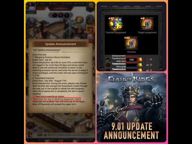 Clash of Kings - 🎊 9.01 Update Announcement 🎊 😍 Event Preview 1