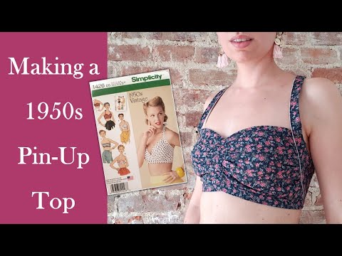 Making a 1950s Pin-Up Top  Simplicity 1426 Pattern Review & Tutorial 
