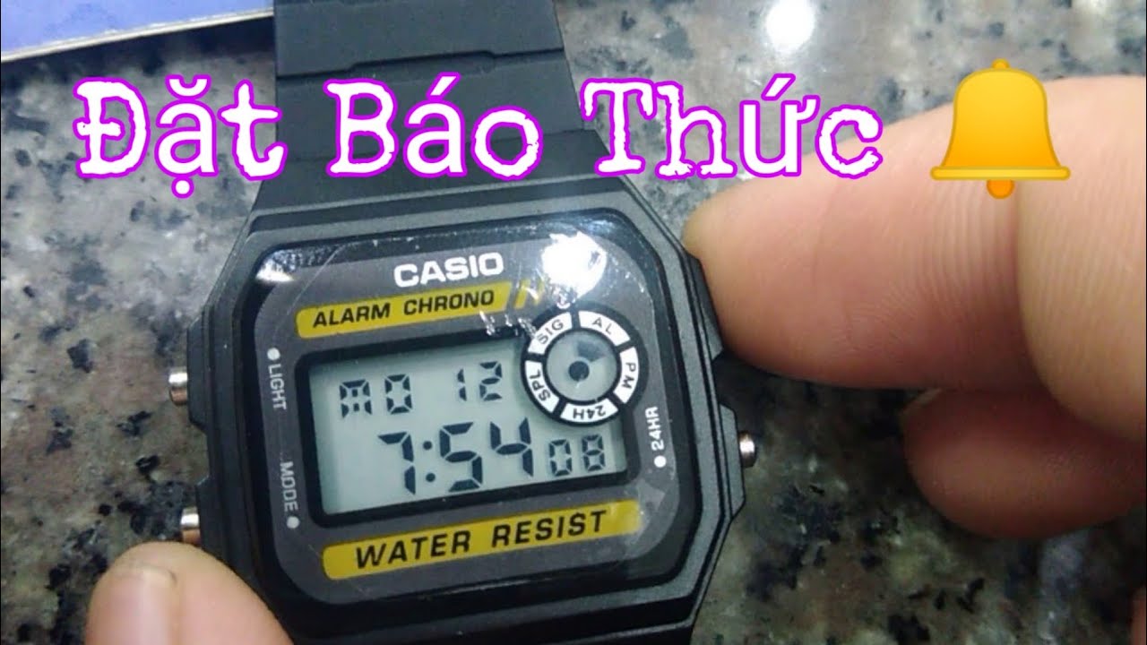 Cách đặt báo thức trên đồng hồ casio f-94w @Nguyễn_Văn_Vương