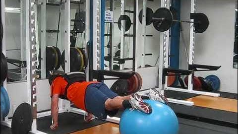 Stability Ball Blast Straps Pushups w/ Weight Vest