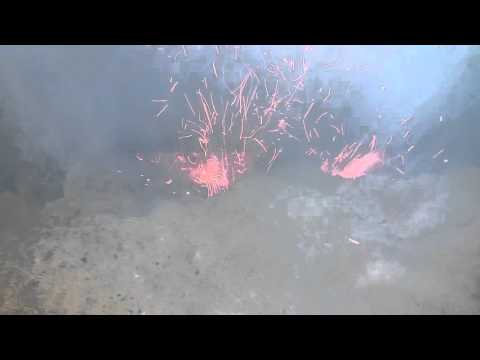 Процесс горения опилок