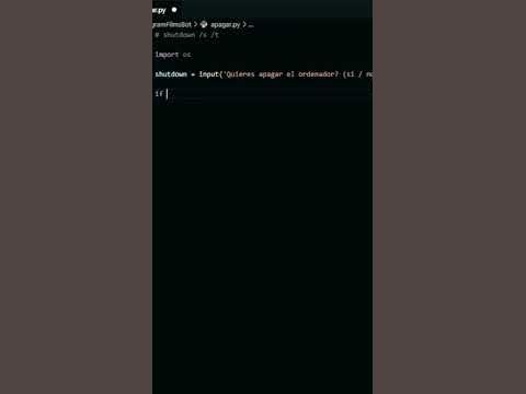 Apagar el ordenador con Python - YouTube