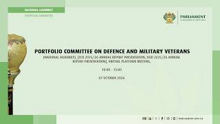 Portfolio Committee on Defence and Military Veterans, 7 October 2026