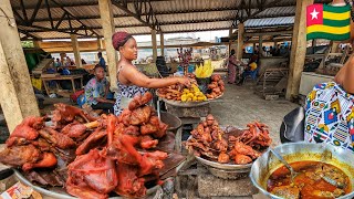 Most delicious mouthwatering African street food tour Aneho Togo West Africa .