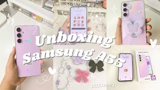 Unboxing Samsung Galaxy A55 5G Awesome Lilac   Accessories