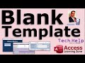 Microsoft access blank database template simple customer database main menu form free download