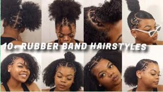 10+ RUBBER BAND HAIRSTYLES ON NATURAL HAIR | Safiya Bae