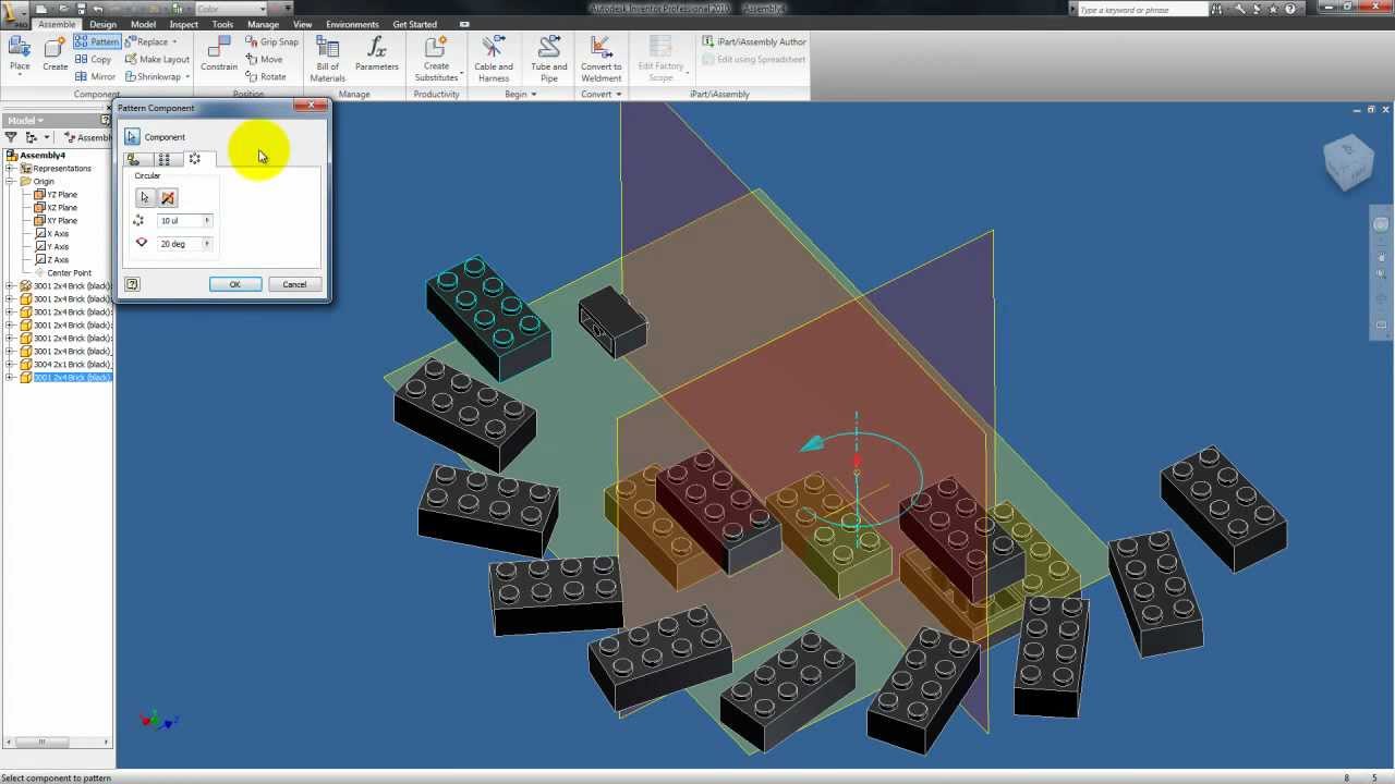 Autodesk Inventor Tutorial 32: Assembly intro + Component Tools
