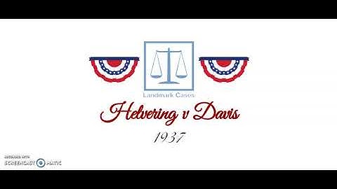 Helvering v Davis (1937)