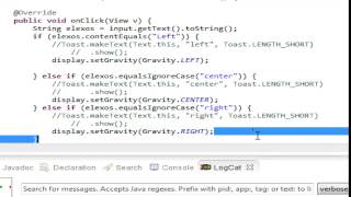 Android Tutorial 31 Settext Setgravity in java @efodioedu