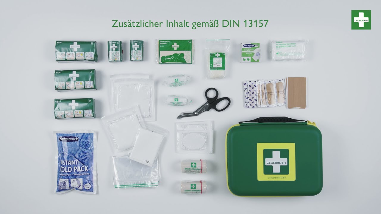 Cederroth First Aid Kit Large DIN 13157 Demo movie German