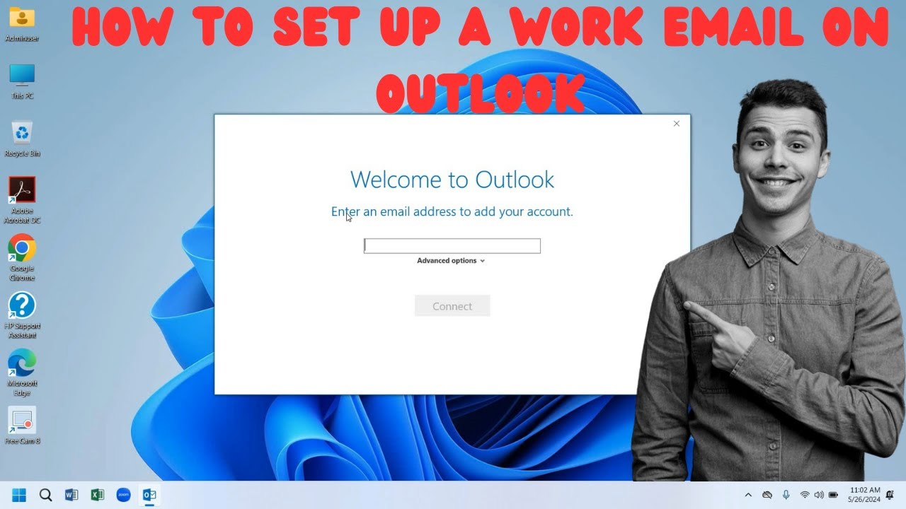 How To Set Up A Work Email On Outlook YouTube