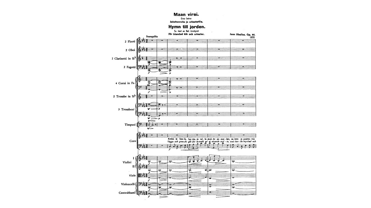 Jean Sibelius – Hymn to the Earth (Maan virsi)