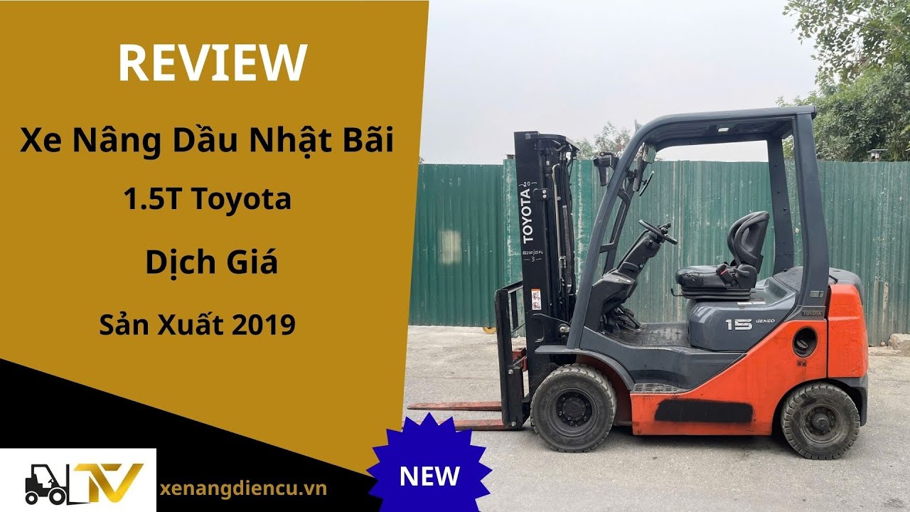 Xe nâng dầu Nhật Bãi 1.5 T, Toyota 02-8FD15 hàng đã qua sử dụng (Nhật Bản) mã TV.D091