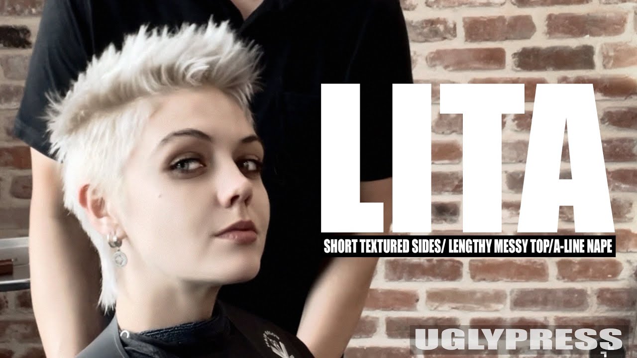 LITA (Short Textured sides/ Lengthy Messy Top/ A-Line Nape)